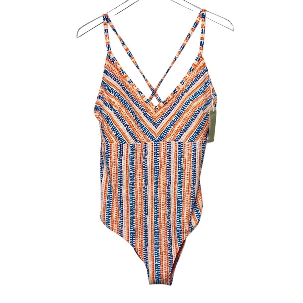 Lemlem x H&M One Piece Striped Women’s Bathing Suit Sz XL - Picture 2 of 12